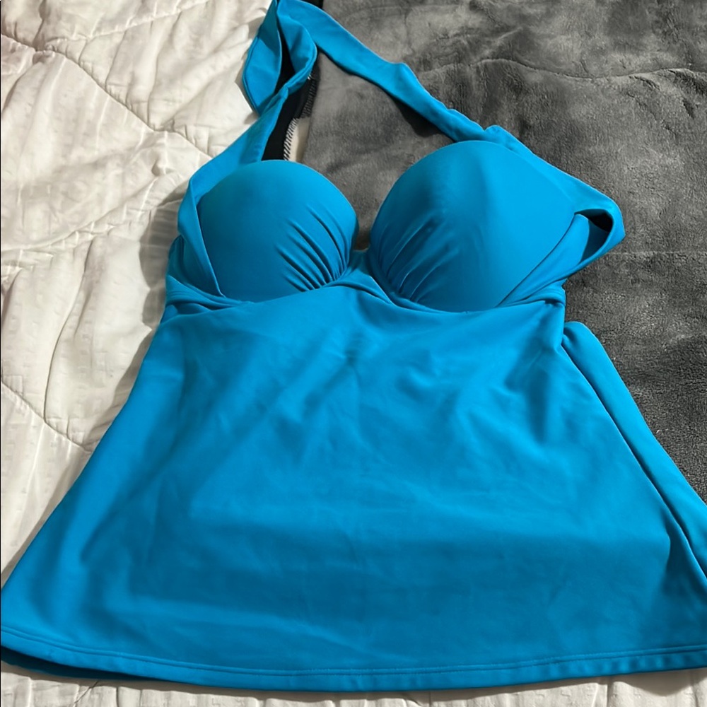 Old Navy Bright Blue Halter Swim Top